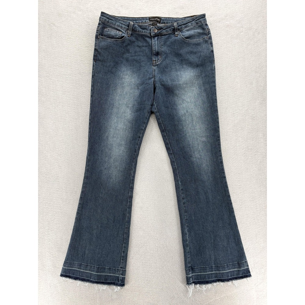 Alloy Apparel Bootcut Jeans Womens 16x35 Tall Blue Medium Wash Mid Rise Stretch
